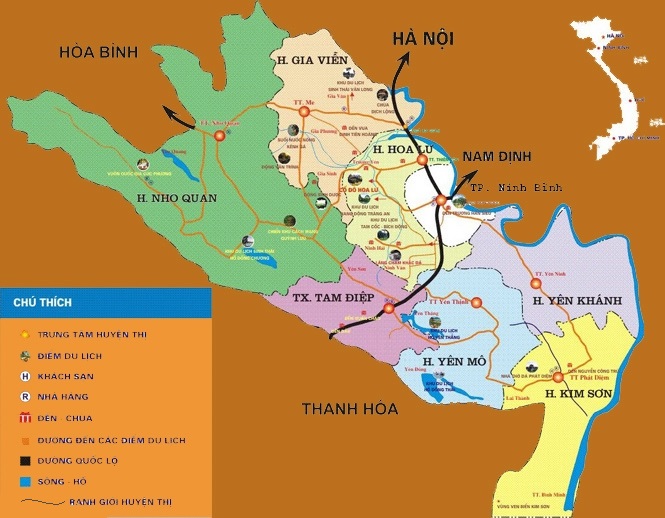 Ninh Binh travel map